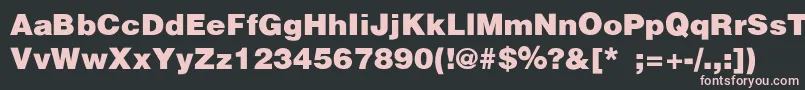 HelveticaBlackSemibold Font – Pink Fonts on Black Background