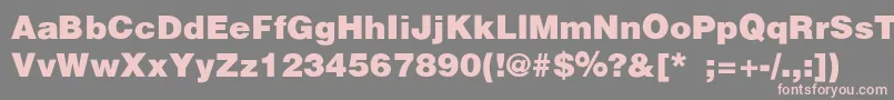 フォントHelveticaBlackSemibold – 灰色の背景にピンクのフォント