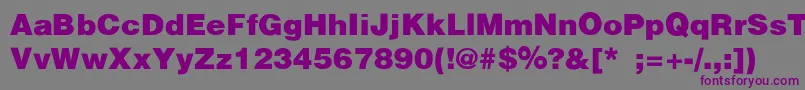 HelveticaBlackSemibold-fontti – violetit fontit harmaalla taustalla