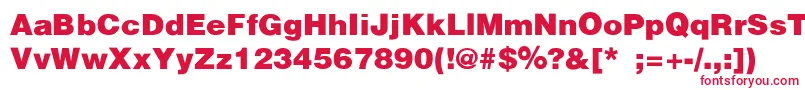 HelveticaBlackSemibold-Schriftart – Rote Schriften auf weißem Hintergrund