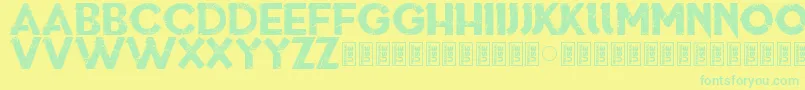 ThisIsWhoWeAreDemo Font – Green Fonts on Yellow Background