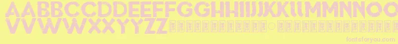 ThisIsWhoWeAreDemo Font – Pink Fonts on Yellow Background