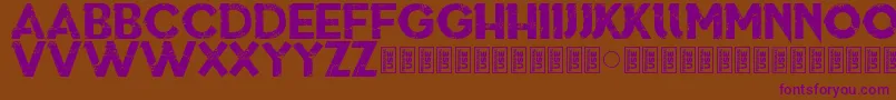 ThisIsWhoWeAreDemo Font – Purple Fonts on Brown Background