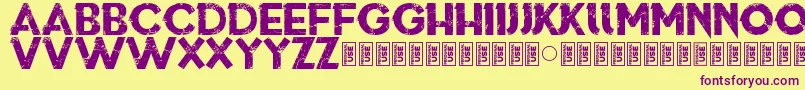 ThisIsWhoWeAreDemo Font – Purple Fonts on Yellow Background