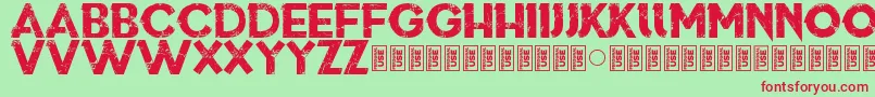 ThisIsWhoWeAreDemo Font – Red Fonts on Green Background