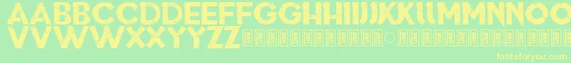 ThisIsWhoWeAreDemo Font – Yellow Fonts on Green Background