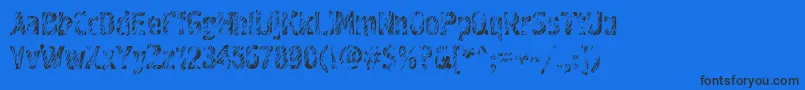 Graffiti3ctt-Schriftart – Schwarze Schriften auf blauem Hintergrund