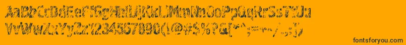Fonte Graffiti3ctt – fontes pretas em um fundo laranja