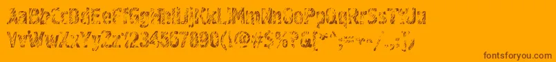 Graffiti3ctt Font – Brown Fonts on Orange Background