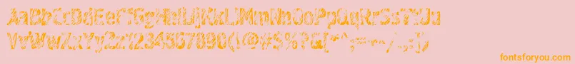 Graffiti3ctt-Schriftart – Orangefarbene Schriften auf rosa Hintergrund