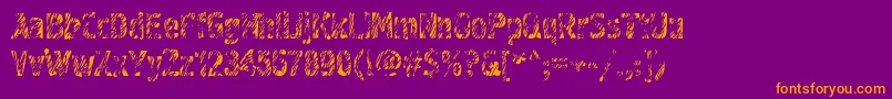 Graffiti3ctt Font – Orange Fonts on Purple Background