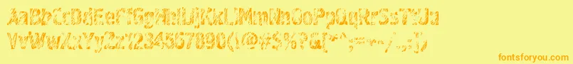 Graffiti3ctt Font – Orange Fonts on Yellow Background