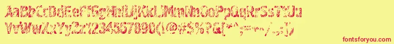 Graffiti3ctt Font – Red Fonts on Yellow Background