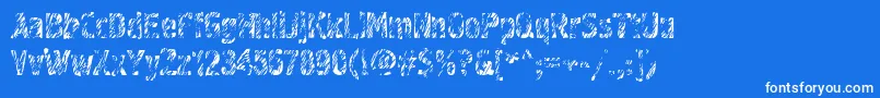 Graffiti3ctt Font – White Fonts on Blue Background