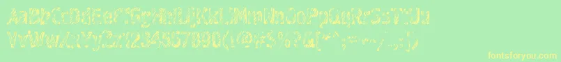 Graffiti3ctt Font – Yellow Fonts on Green Background