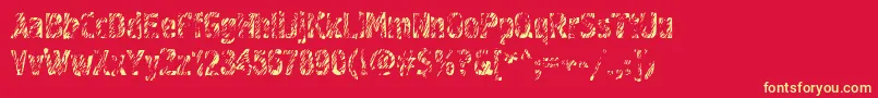 Graffiti3ctt Font – Yellow Fonts on Red Background