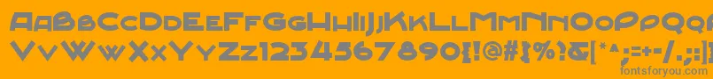 フォントJunebug ffy – オレンジの背景に灰色の文字