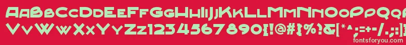 Junebug ffy Font – Green Fonts on Red Background