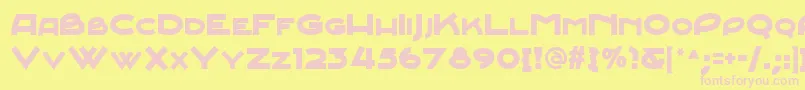 Junebug ffy Font – Pink Fonts on Yellow Background