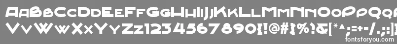 フォントJunebug ffy – 灰色の背景に白い文字