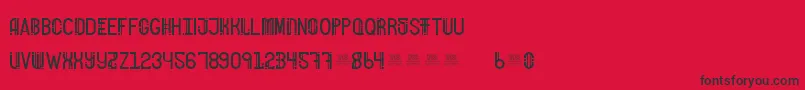 FreakShowBold Font – Black Fonts on Red Background