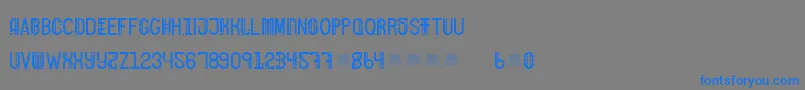 フォントFreakShowBold – 灰色の背景に青い文字