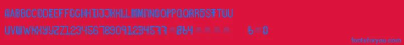 FreakShowBold Font – Blue Fonts on Red Background