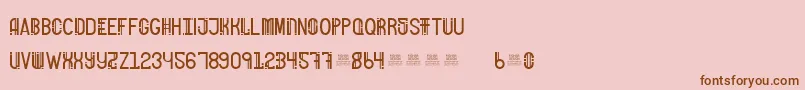 FreakShowBold Font – Brown Fonts on Pink Background