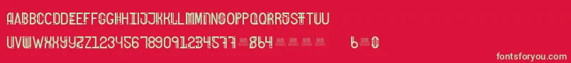 FreakShowBold-fontti – vihreät fontit punaisella taustalla