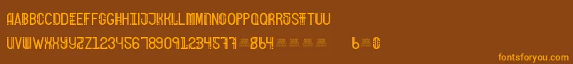 FreakShowBold Font – Orange Fonts on Brown Background