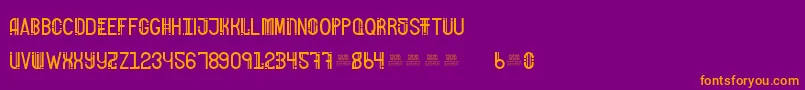 FreakShowBold Font – Orange Fonts on Purple Background