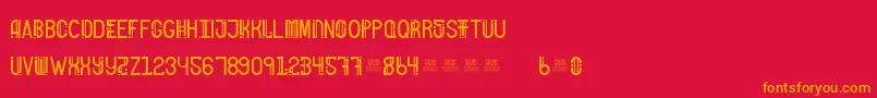 FreakShowBold-fontti – oranssit fontit punaisella taustalla