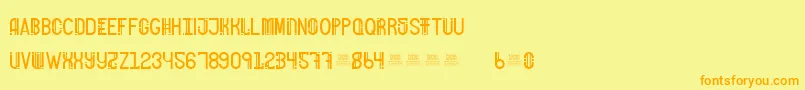 FreakShowBold Font – Orange Fonts on Yellow Background