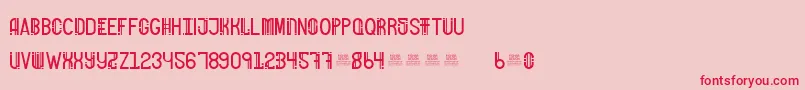 FreakShowBold Font – Red Fonts on Pink Background