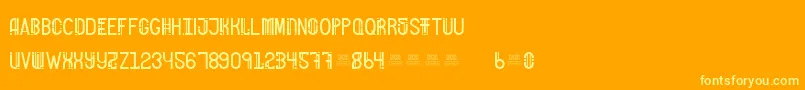 FreakShowBold Font – Yellow Fonts on Orange Background