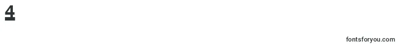 Oldsansblackunderline-Schriftart – Schriften für die Ziffer 4