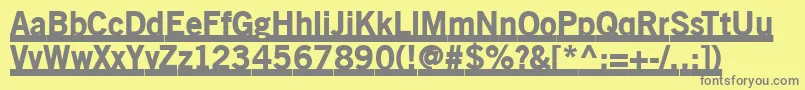 Шрифт Oldsansblackunderline – серые шрифты на жёлтом фоне