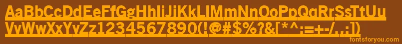 Oldsansblackunderline Font – Orange Fonts on Brown Background