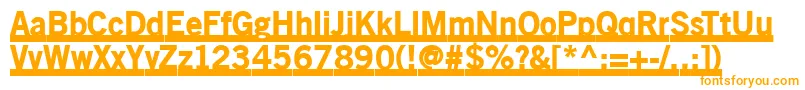 Oldsansblackunderline-Schriftart – Orangefarbene Schriften