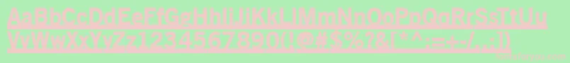 Oldsansblackunderline Font – Pink Fonts on Green Background