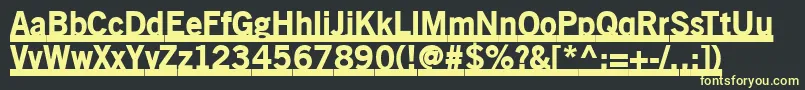 Oldsansblackunderline Font – Yellow Fonts on Black Background