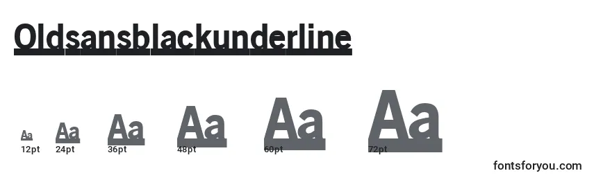 Размеры шрифта Oldsansblackunderline