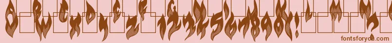 FlameOn Font – Brown Fonts on Pink Background