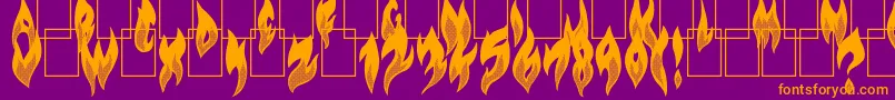 Police FlameOn – polices orange sur fond violet