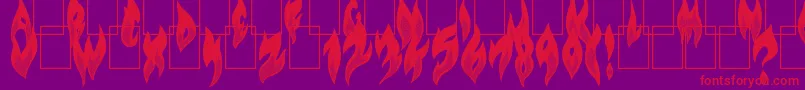 FlameOn Font – Red Fonts on Purple Background