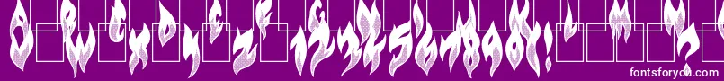 FlameOn Font – White Fonts on Purple Background