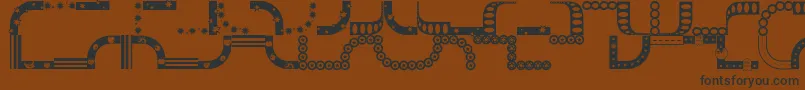 BordermonSeries1 Font – Black Fonts on Brown Background