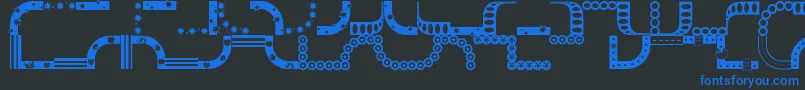 BordermonSeries1 Font – Blue Fonts on Black Background