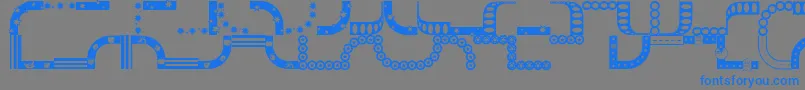 BordermonSeries1 Font – Blue Fonts on Gray Background