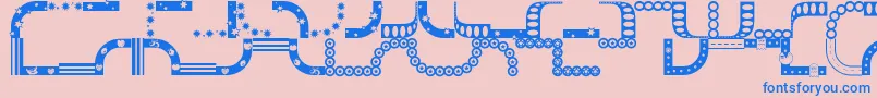BordermonSeries1 Font – Blue Fonts on Pink Background